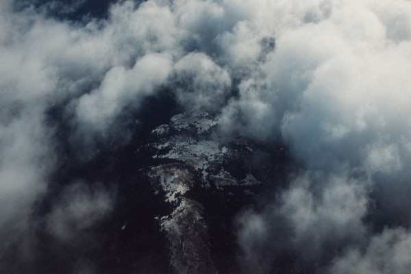 aerial view of planet earth with clouds