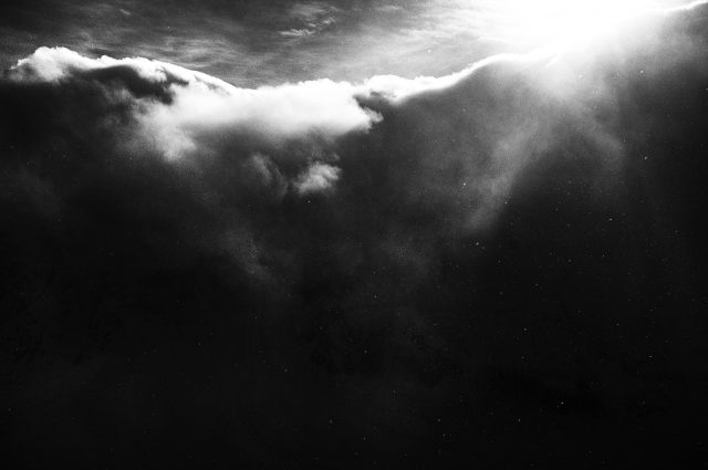 black and white abstract darkness